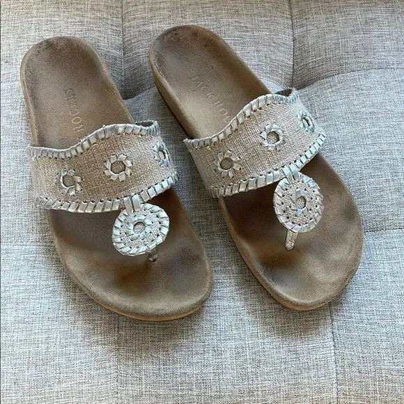 Jack Rogers Tan Sandals with Elegant Detailing size 7 - Picture 1 of 5